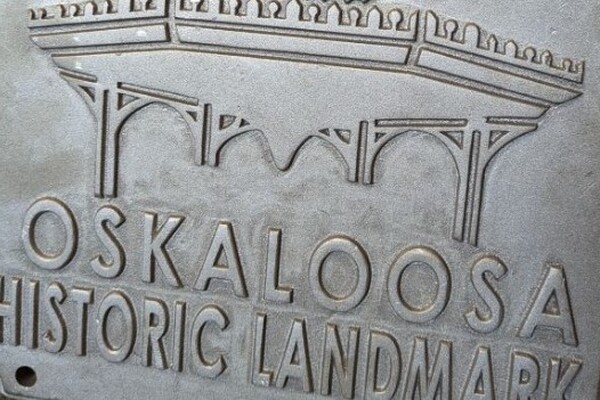 Clow Valve manufactures marker for Oskaloosa's first local landmark