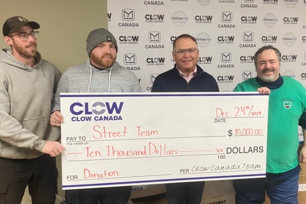 Clow Canada donates $10,000 to Street Team Saint John